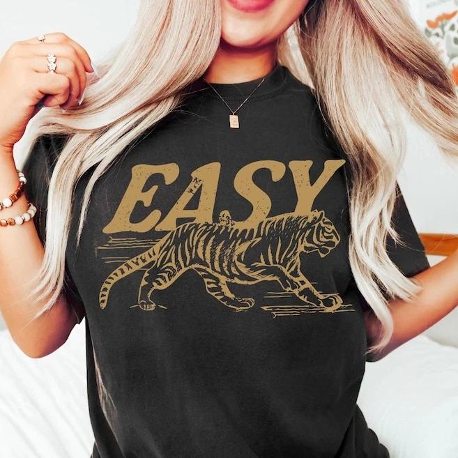 Vintage Distressed Tiger TShirt S