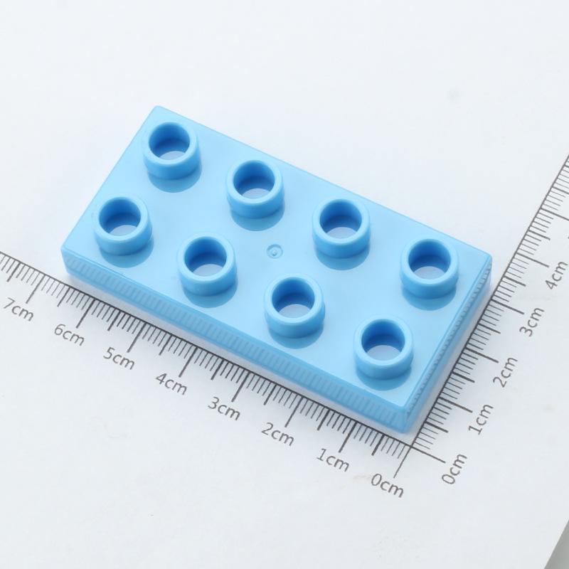 Duplo-Compatible 2X4 Thin Brick Base Plate Educational Building Blocks