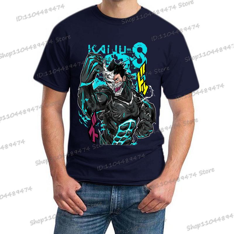 Japanisches Anime Kaiju No 8 T-Shirt Herren Punk-Stil Soshiro Hoshina T-Shirts Manga-Liebhaber Geschenkshirt Grafik Unisex Kaiju No 8 T-Shirt