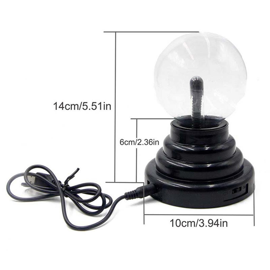 3 Zoll USB Basis Glas Elektrostatische Kugel Ionenkugel Bunte Party Lampe Lichter
