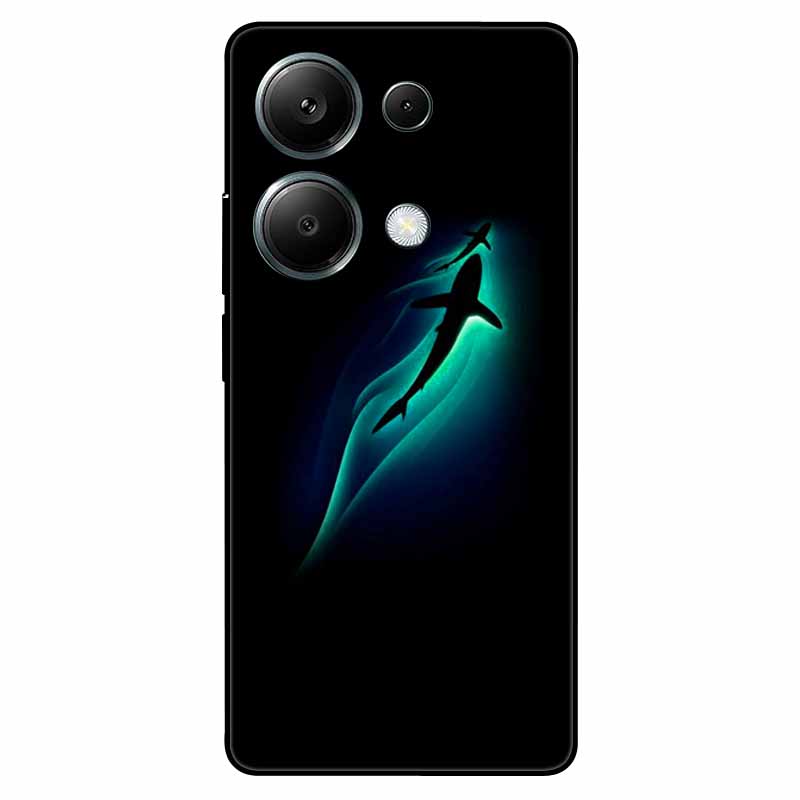 For Redmi Note 13 Pro 4G Case Global Silicon Fashion Space Wolf TPU Painted Coque Funda for Xiaomi Redmi Note 13Pro 4G Cover