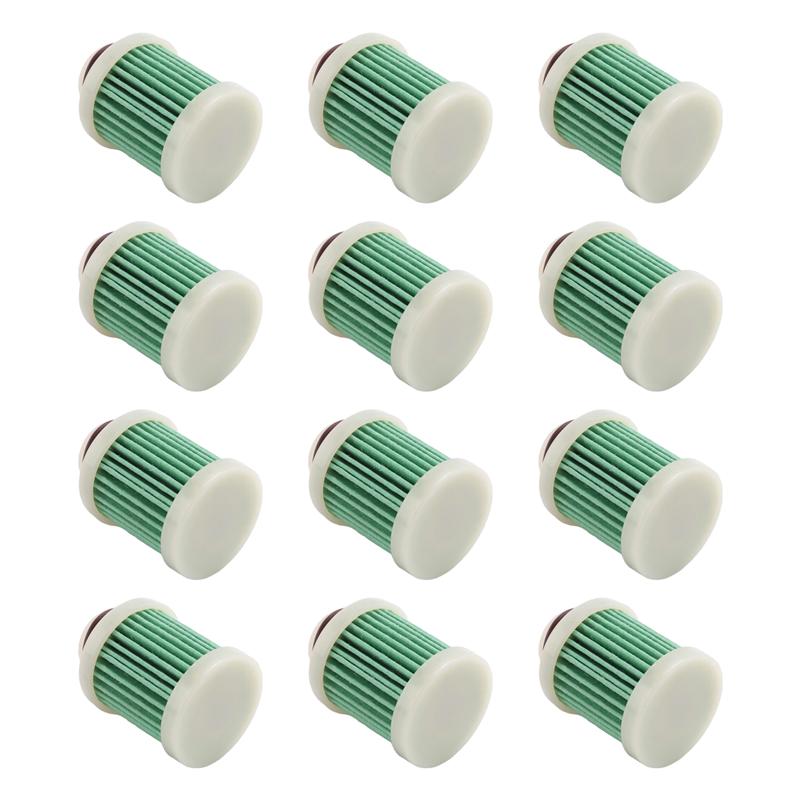 

12Pcs 40-115Hp 4-Stroke Fuel Filter For Yamaha F40A F50 T50 F60 T60 Engine Marine Outboard Filter 6D8-WS24A-00-A99D зелений