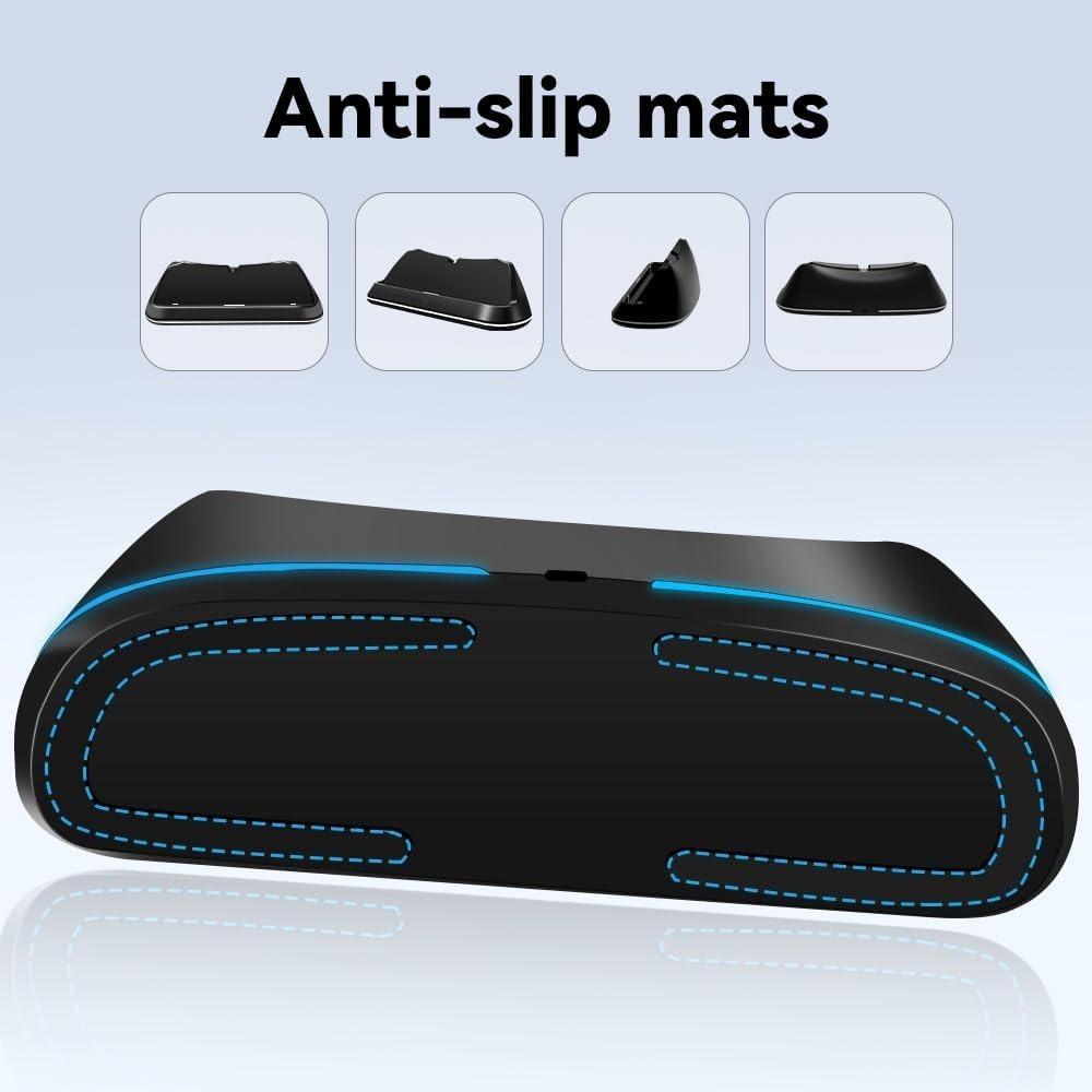 RGB Portable Charging Dock Charging Stand Station for PS5 Portal Consoles Accessories with 7 Lighting Modes and Type C Cable Quick Charging with Light