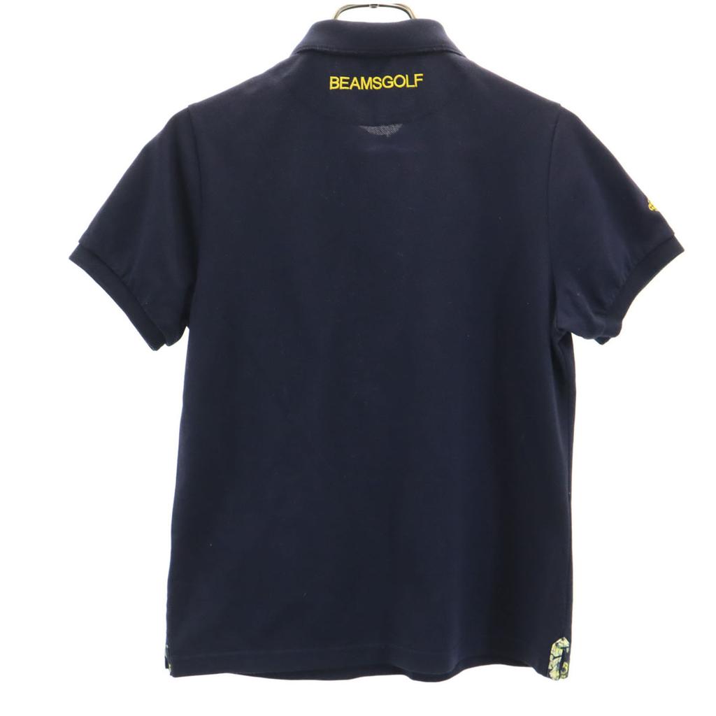 BEAMS GOLF Made In Japan Short Sleeve Polo Shirt M Navy Women Used