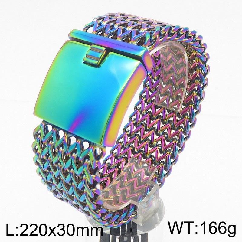 2026 Jewelry Fashion Trend European and American Style Personalized Casting Square Fish Scale Men's Bracelet