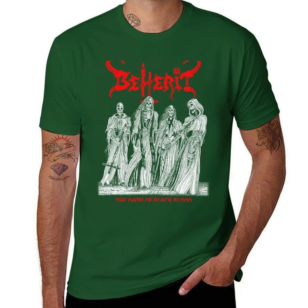Beherit Oath Blood Black Metal Tshirt Anime Vintage Clothes Quickdrying T Shirts Men