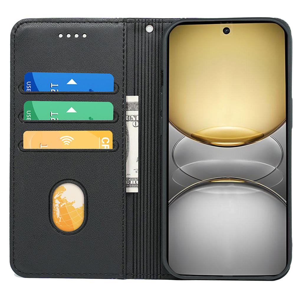 HX01 Peněženkové pouzdro pro Realme C75 s magnetickým zavíráním, PU kožený kryt na telefon