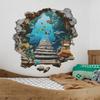 Underwater World Wall Decal Sea Sticker,Vinyl,Sturdy Creative Peel and Sticky for Bedroom