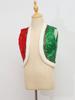 Boys Girls Circus Dance Waistcoat Kids Sleeveless Santa Elf Vest for Christmas Halloween Performance