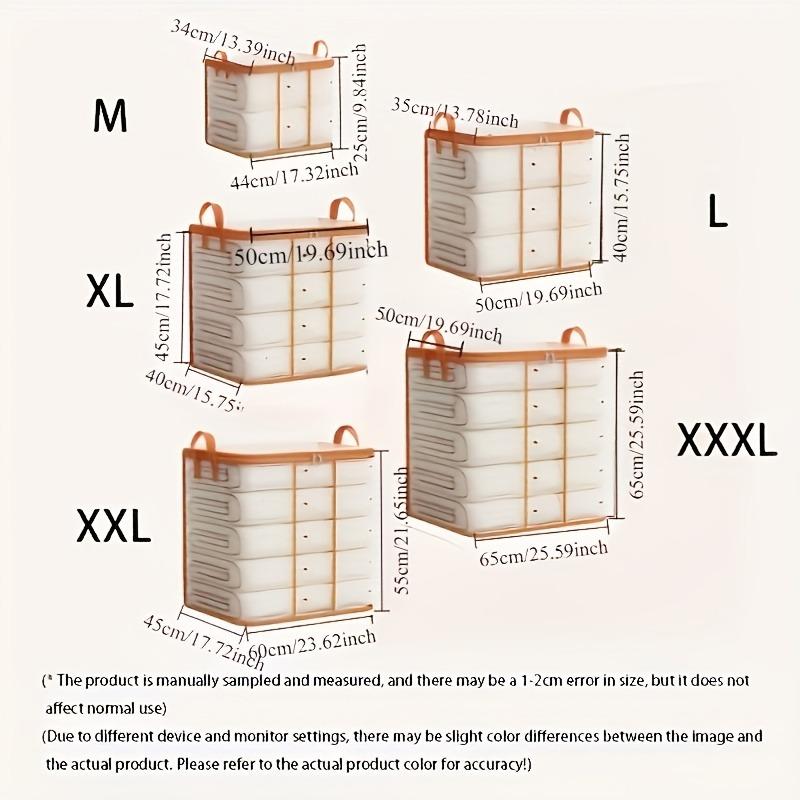 5 Stück Extra-Große Wasserdichte PVC-Aufbewahrungstasche, Transparenter Feuchtigkeitsdichter Organizer für Kleidung Quilts, Robuste Aufbewahrung für Wohnheim