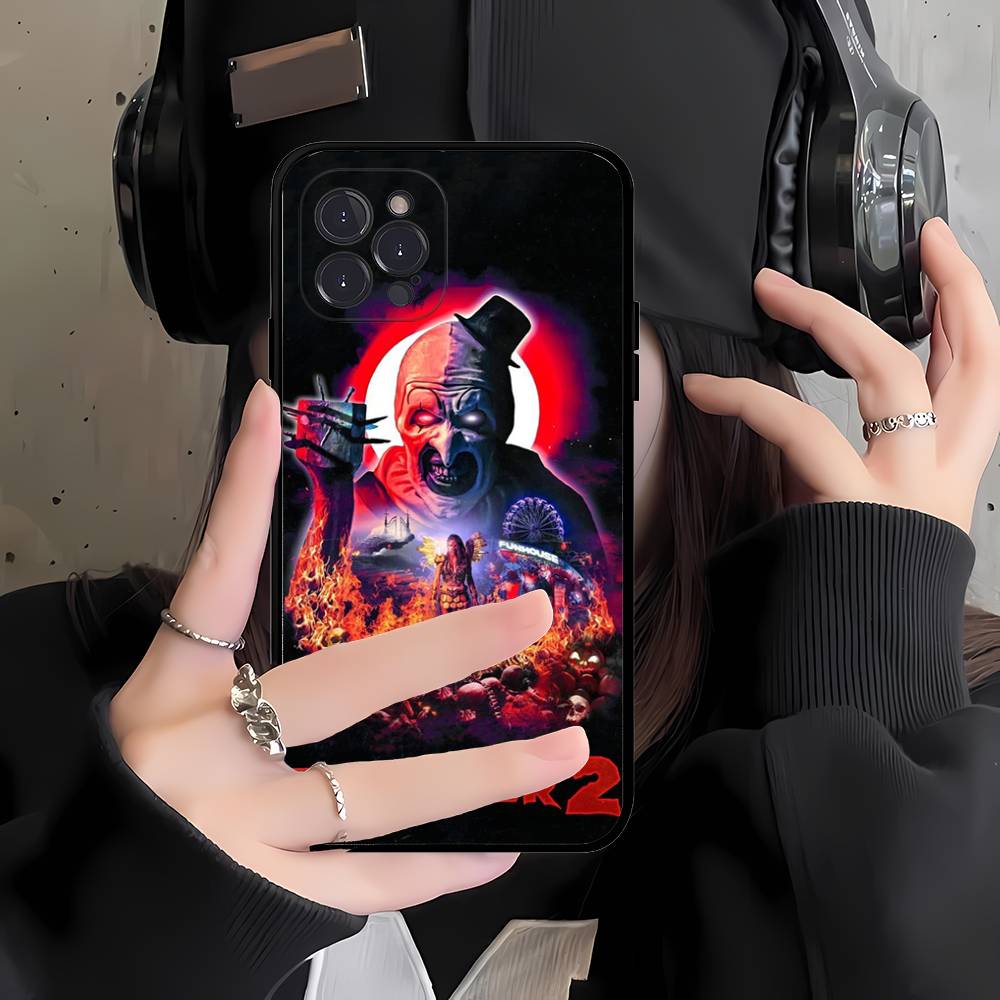 

Popular Horror Movie T-Terrifier Phone Case For IPhone 16 Pro Max 15 17 Plus 14 13 12 Mini 11 Black Cover iPhone 15 pro