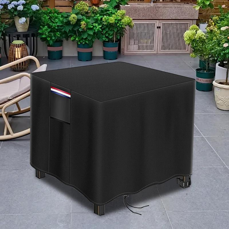 Rectangular Outdoor Patio Firepit Cover Windproof Table Cover Leak-Proof Protection Fire Pit Cover for All-Season Use