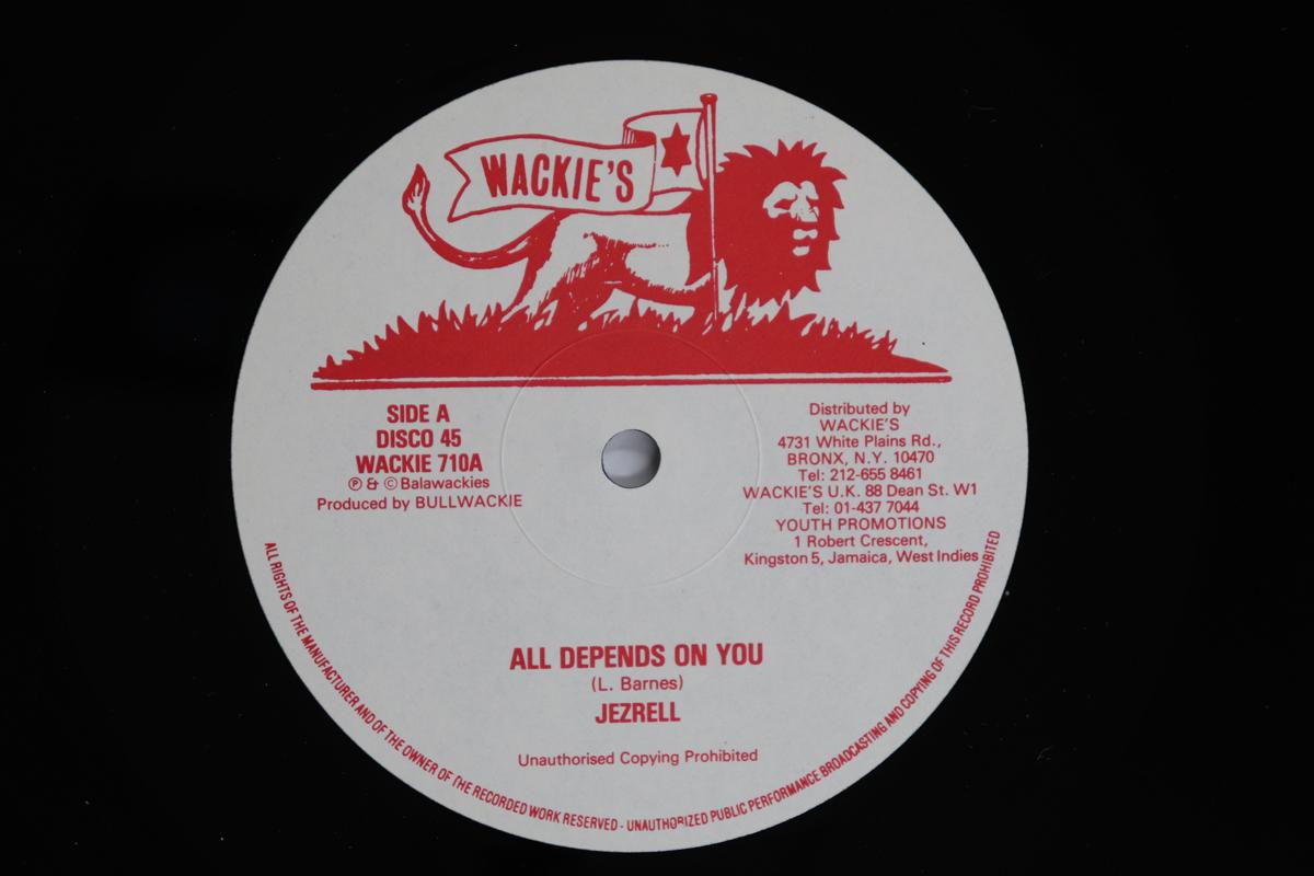

12inch Record JAZRELL I Put My Trust All Depends On You WACKIE710 WACKIES 1983 US Reggae Ska Dub Used