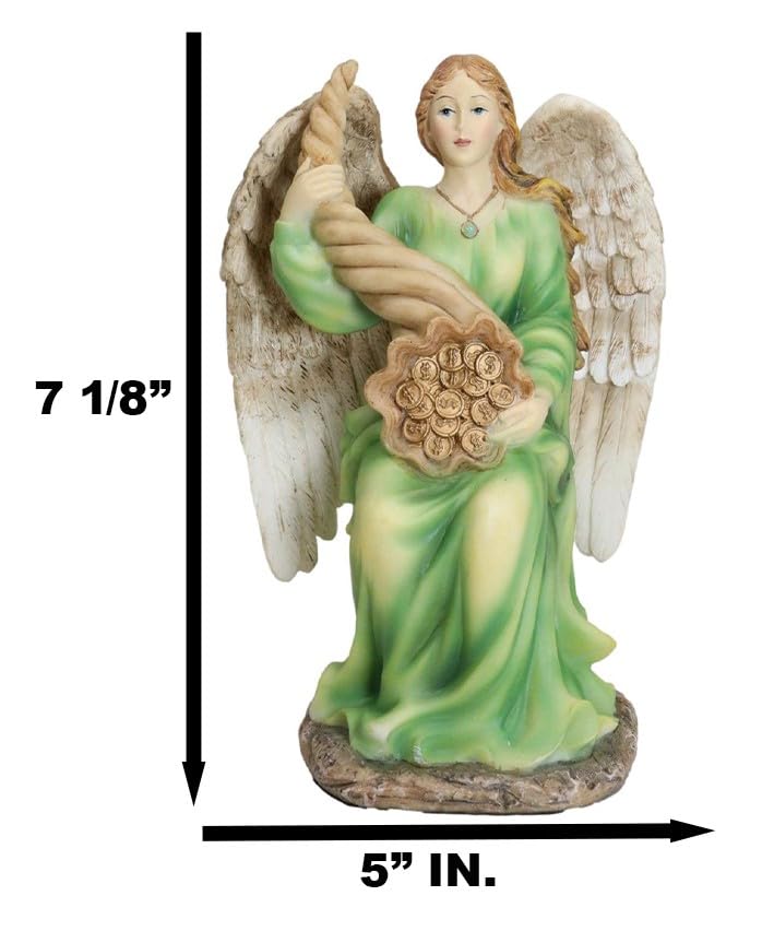 Ebros Colorful Sitting Roman Angel Abundance Prosperity Positive Energy Statue 7 Inch Tall Abundian Angel De La Abundance Prosperidad Collection