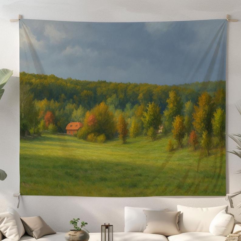 Rural scenery tapestry 75x100 чёрный