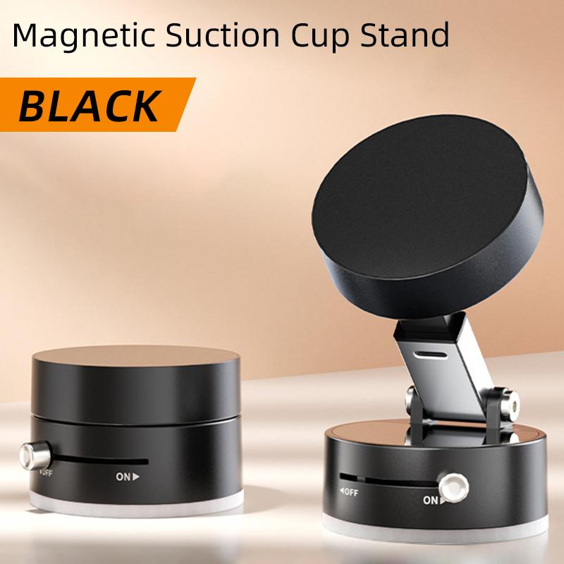 Universal Vacuum Magnetic Suction Cup Folding Swivel Stand Double-sided Suction Cup Vacuum Swivel Stand Mobile Phone Holder чёрный