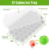 37 Cavity Honeycomb Ice Cube Trays Reusable Silicone Ice Cube Mold Bpa Free Ice Maker With Removable Lids Creative 13 Cavity