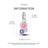 Original Charmscopper Purple-Pink Daisy Plant Pendant Fit Charms Platabracelets For Women Women Jewelry Making Diy