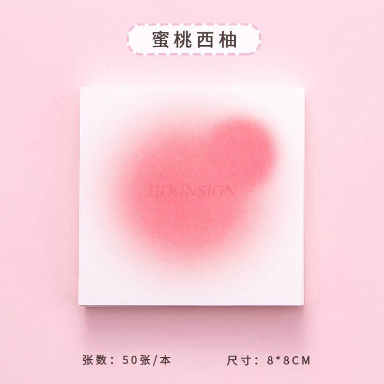 1book Sticky Note Paper, Creative Notebook, Portable, Removable Small Notebook, Gradient Color, Love Message, Note Taking