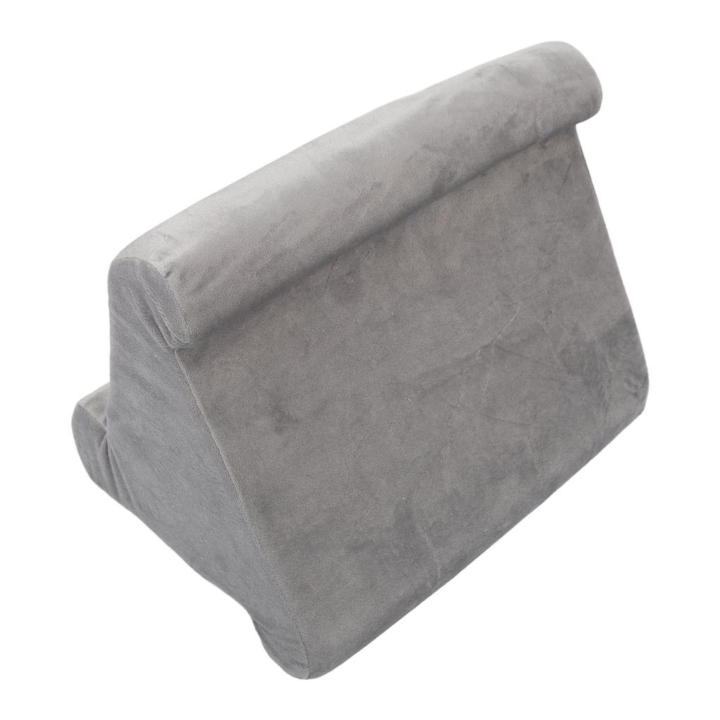 Tablet Pillow Stand Triangular Soft Comfortable Angled Viewing Tablet Reading Pillow Gray