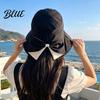 Breathable Polyester Sun Hat 2 Pcs Women's Bowknot Bucket Hat UV Protection Wide for Women Summer Brim Foldable Beach Hiking Camping Outdoor