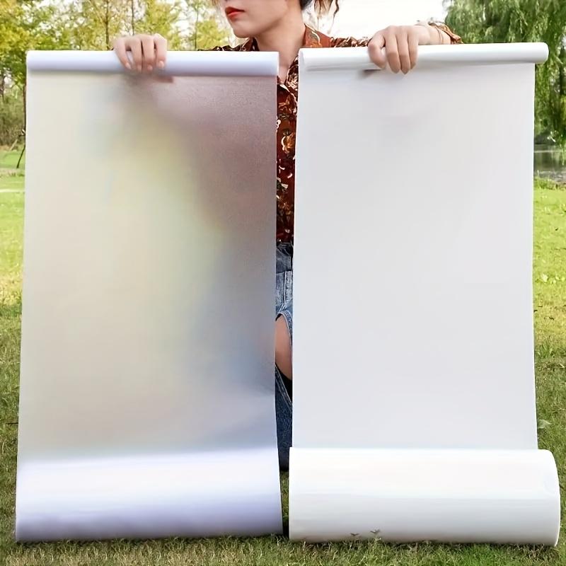 One Roll, Privacy Window Sticker - Office, Bathroom And Home Frosted Glass Film - Translucent And Opaque - Static Adhesive - Blocks Peeks And Glare