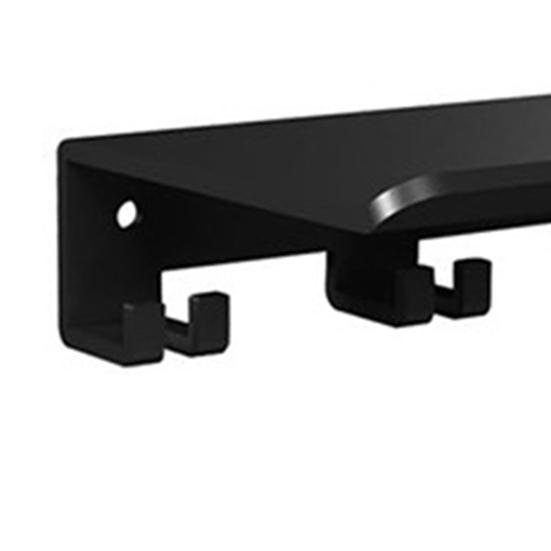 Floating Shelf Organizer Home Gym Equipment Storage Metal Rack Wall Mount Fitness Gear Holder with Hooks T-Lock Adapters