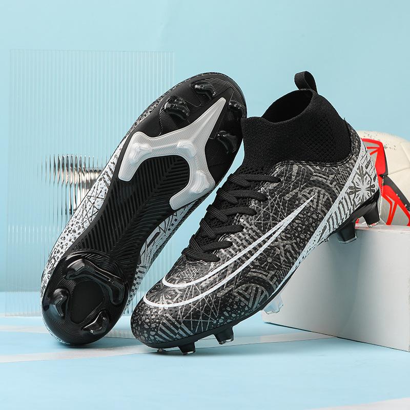 High-top Football Shoes, Men's and Women's Adult AG Long Nails, Young and Young Broken Nails, Professional Football Game Sports Shoes
