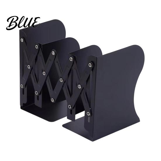 Versatile Book Support Base Metal Adjustable Holder Desk Retractable Bookend with Non-Slip Bracket for Office Home Study Organizer