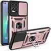 Ochranné pouzdro Armor Shockproof pro Motorola Moto G100 G200 na čočku fotoaparátu telefonu Ochranný magnetický držák do auta Ring Case Kryt