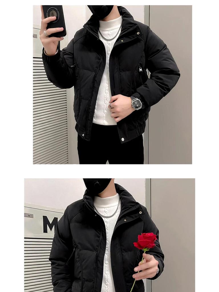 Men's Trendy Thickened Down Cotton Winter Coat - Stylish Short Jacket