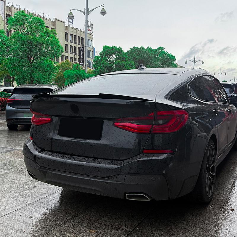 For BMW 6 Series GT G32 640i 650i 2017 To Up High Quality ABS Car Rear Spoiler Wing Body Kit Glossy Black Carbon Fiber Look