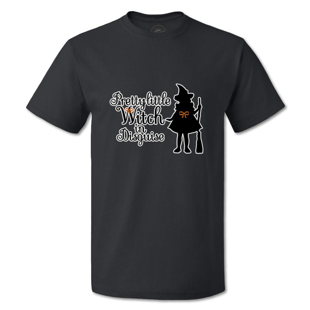 Funny Graphic T Shirts Halloween Pretty Little Witch in Disguise Cotton Owl Top XL