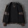 Men Genuine Leather Jacket Thick Oil Waxed Natural Cow Vintage Brown Slim Fit Short Men's Bomber Cowhide Coat Winter Clothing
