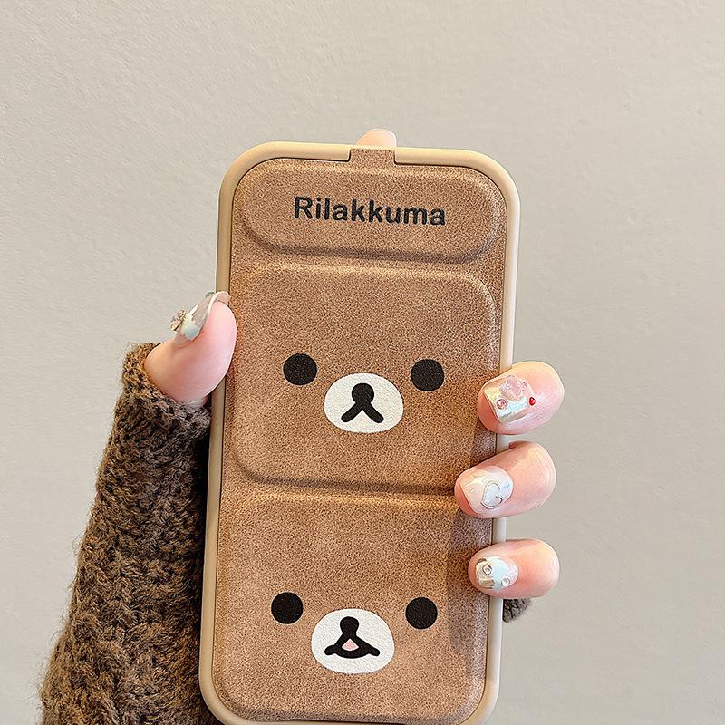 

Милые выражения медведя, подходящие для осенне-зимнего чехла для мобильного телефона Apple 16, складная подставка для iPhone 15promax 14/12/13 iPhone 11