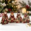 Wooden Christmas Tabletop Bookshelf Decoration, Holiday Desktop Ornament for Home Decor