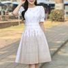 ZANZEA Women Casual Round Neck Summer Short Sleeve Print Dress