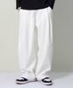 Deumakeu Corduroy Real Wide One-Pleat Pants White