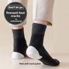 Crack-Resistant Socks for Men: Mid-Calf Length, Moisturizing Cotton Patches for Dry, Cracked Heels and Feet, Winter Protection Against Cracks