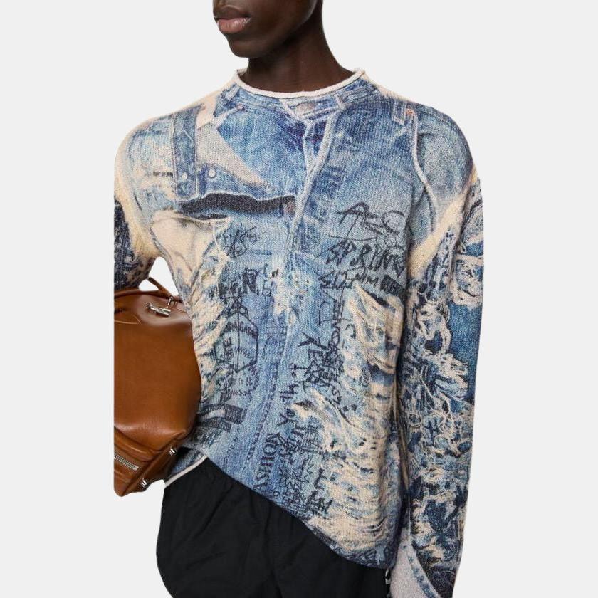 Acne Studios SS25 Sweater Unisex Blue B60357-822