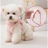Winter Plush Dog Harness & Leash Set - Adjustable Vest-Style Pet Harness with Warm Padding, Pet Harness Vest for Small Dogs
