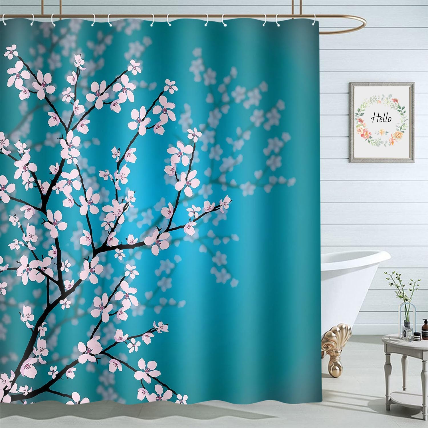 

Purple Blue Spider Shower Curtain 72x72 Inch Bat Halloween Bathroom Curtains Set Home Waterproof Polyester Fabric with Hooks 90x180CM