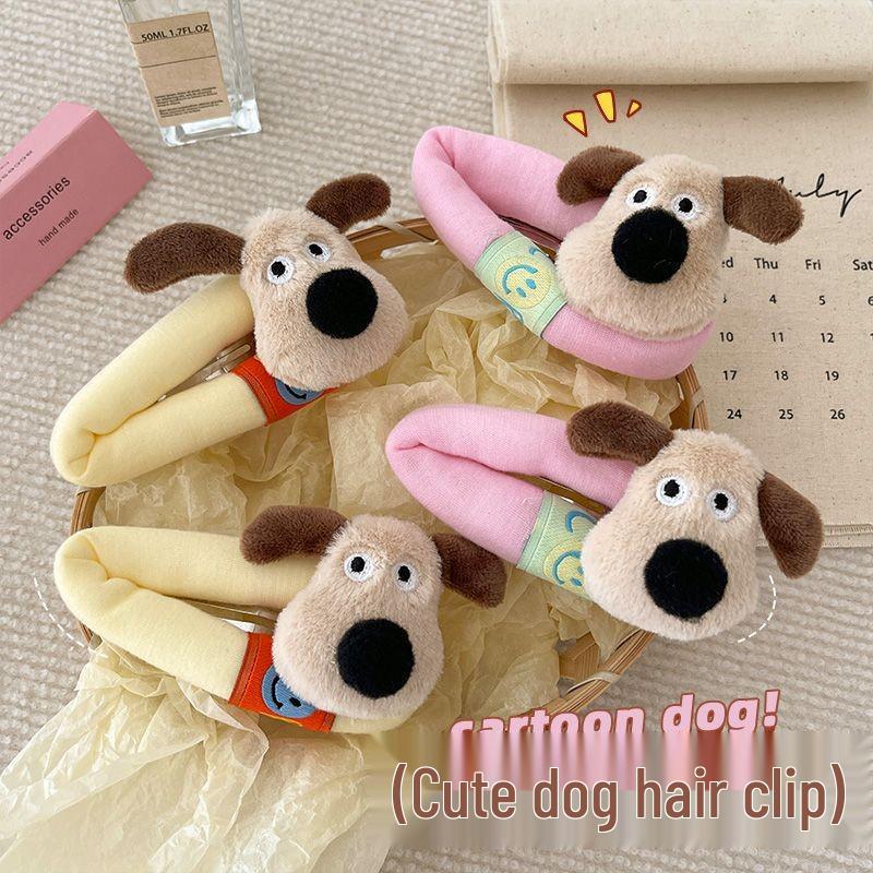 Cartoon Puppy Hair Clip for Women & Kids, Large BB Clip for Forehead, Bangs & Flyaway Hair