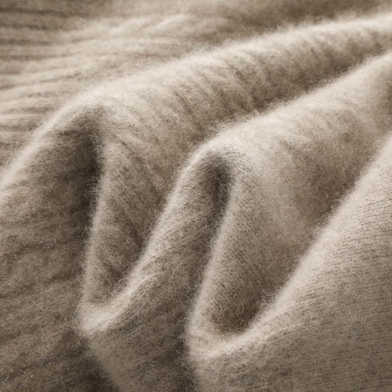 Autumn and Winter Half-high Neck Thickened Cardigan for Women Fashion Versatile Warm Knitted Sweater Soft and Glutinous Skin-friendly Pullover Top