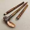 Handmade Brass Rabbit Head Walking Cane Polished Wood Gentleman's Stick