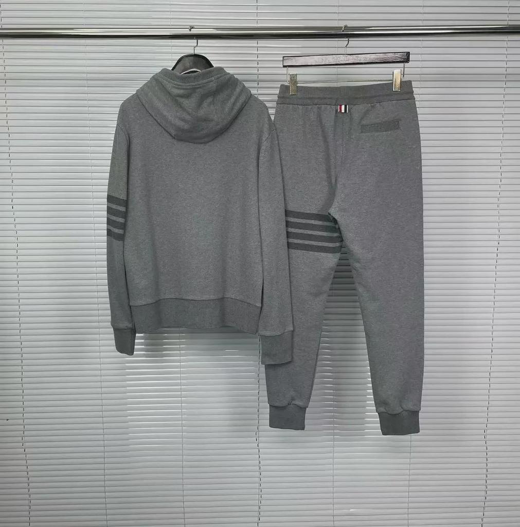 High-Quality Unisex TB Sweatshirt, Sweatpants, Zipper Hoodie, Detachable, Four Stripes