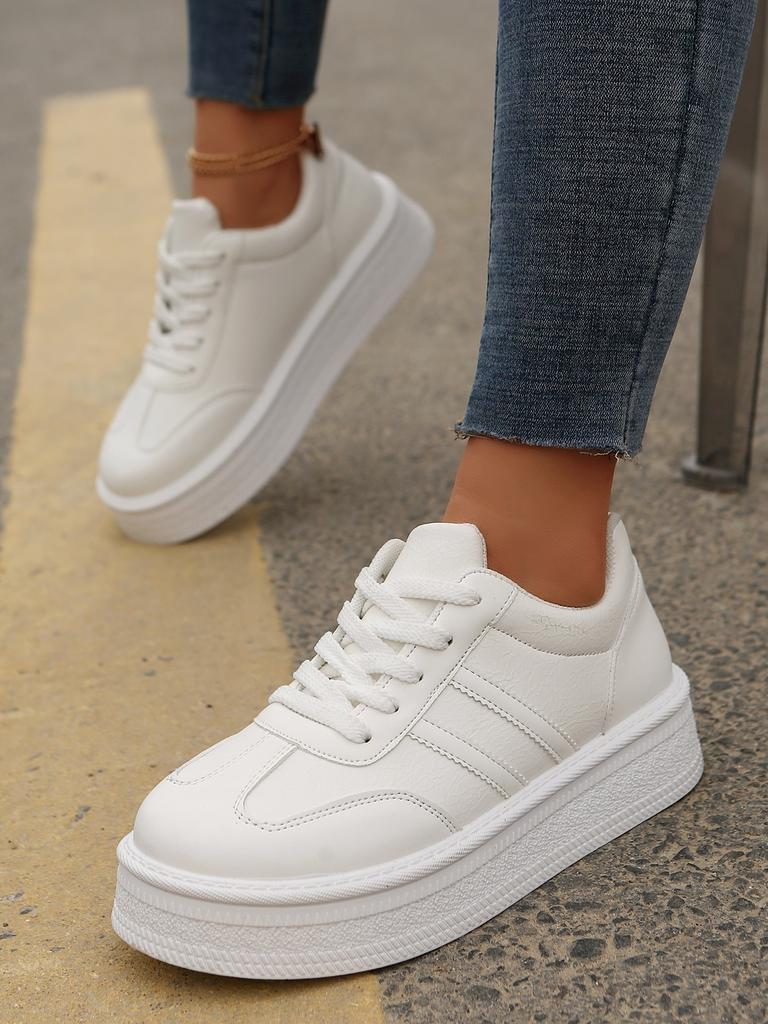 Fashion 2025 New Style Casual Shoes For Women, Ladies Platform Shoes, White Shoes, Comfortable Sneakers, Increase