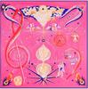 Luxury Brand Shawl Musical Note Angel Print Giant Scarf In 100% Silk Twill Silk Scarf For Women New Headband Square Scarves
