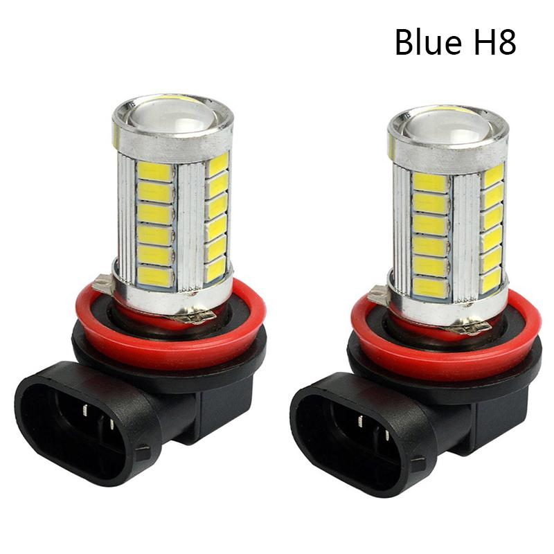 2Pcs Car H8 H11 LED 9005 9006 5630 33SMD Fog Lamp Auto Tail Brake Bulb Turn Signal Daytime Running Light Bulb