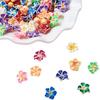 100 Pieces Small Plumeria Flower Beads with Holes Polymer Clay Charms Pendants Flatback Cabochons Embellishment for Jewelry Making Keychain Hair